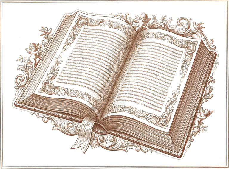 Illustration gravure XVIIIe — livre symbolisant le droit pénal